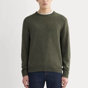 Everlane Cashmere Olive Green Crewneck Sweater